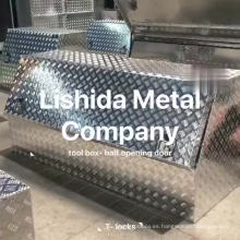 Caja de herramientas de camión de aluminio de media tapa impermeable